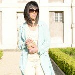 When trench and sandals matched When trench and sandals matched