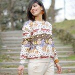 Foxes and fawns on my sweater