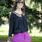 Roar: Leopard details & Purple shorts Roar: Leopard details & Purple shorts